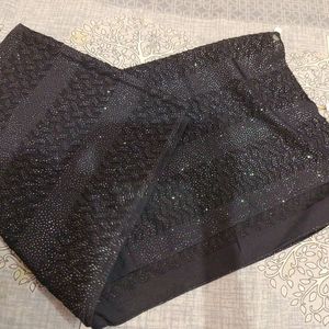 Cotton Black Shimmery Hijab