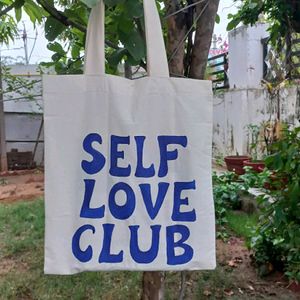 New Self Love Club Quote Tote Bag