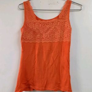 Fresh Orange Sleeveless Top Women