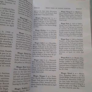 History Book - Who's Who Of Indian Martyrs