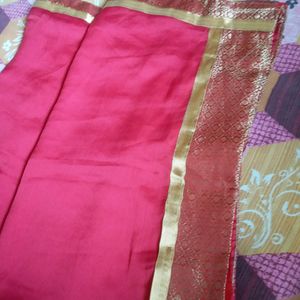 Beautiful Red Colour bordedesign  Saree