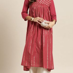 Here & Now Women Striped Kurthi