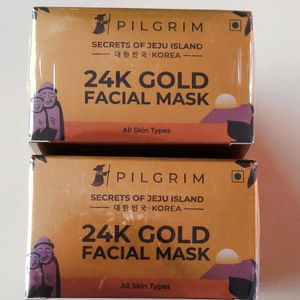 Combo Of 2 Pilgrim Gold Facial Mask