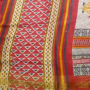 Pure Cotton Chanderi G Feet Big Dupatta