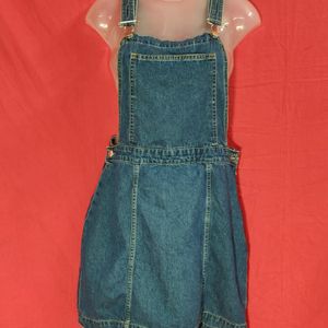 Denim dungaree dress H&M