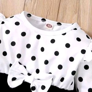 Printed Long Sleeves Kids Frock