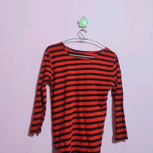 Fitted Stripe Top For Women