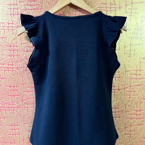 Square Neck Black Tank Top