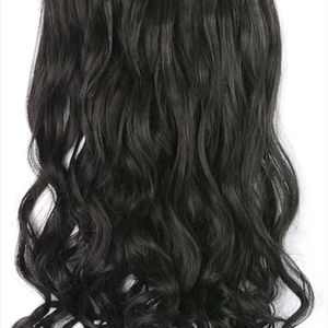 Long Artificial Hair Black With Curls