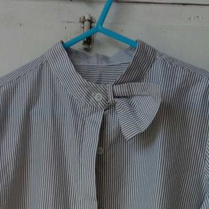 Women Blacka And White Striped Shirt