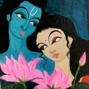 Aclyric Radha Krishna Painting