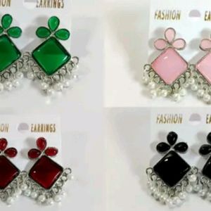 Kundan Earring 🌷 Combo Pack Of 4