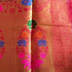 Kanjeevaram Silk Saree Blue Body