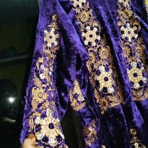 Full Gown Velvet An Embroidery Design