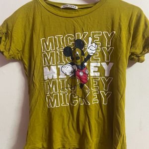 M Size Olive Green Crop Top Women