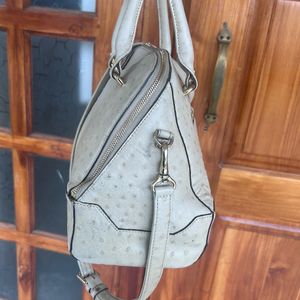 Tangy Cream Color Leather Bag