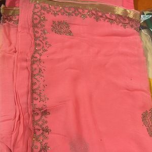 Pink Color Saree