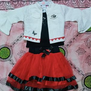 Baby Girl Three Pieces Party Wear Set