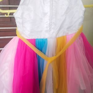 Baby Girl Rainbow Theme Frock