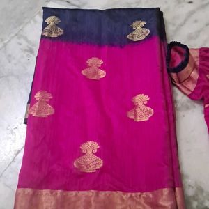 Beautiful Saree With Stitched Blouse