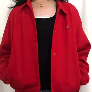 RED OVERSIZED JACKET. SIZE S/M