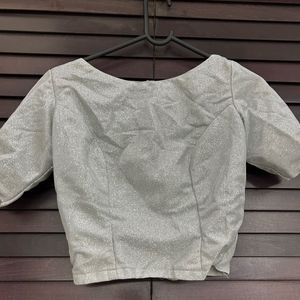 Sliver Shimmer Festive Blouse