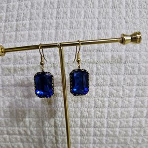 Sapphire Blue Crystal Earring