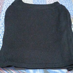 Black Half Shoulder Top