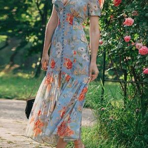 Zara Floral Dress (synthetic Fabric)