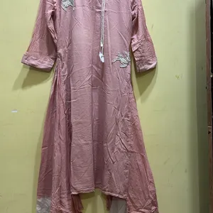 Neerus Peach Kurta Size XXL