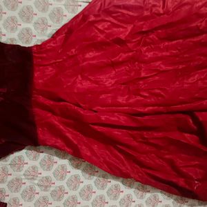 Red And Maroon Western Gown