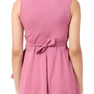 Casual Shoulder Straps Solid Women Pink Top