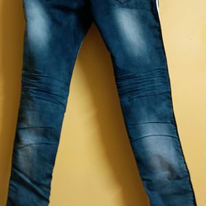 Blue Slim And Stretchable Jeans For Boys