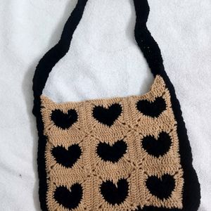 Crochet heart Bag 🖤