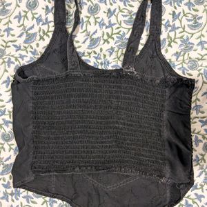 Black Party Crop Top