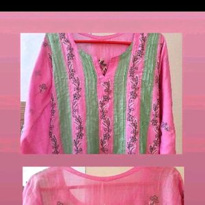 Embroidery Chickankari Kurta Set