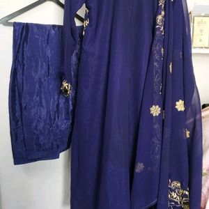 Navy Blue Kurti Set