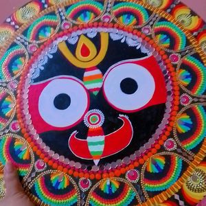 Handmade Dot Mandala Of Jagannath Bhagwanji