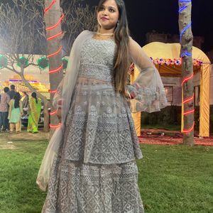 Designer Bajirao Mastani Dress Grey Colour