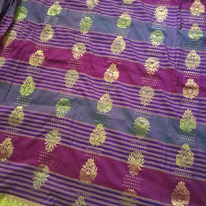 Golden Jari Work Saree