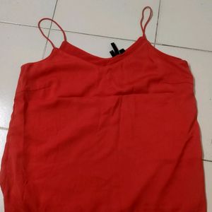 Women Red Peplum Top