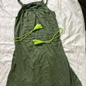 Olive Green Dress (TRENDS)