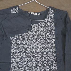 Chikankaari Grey Kurtha