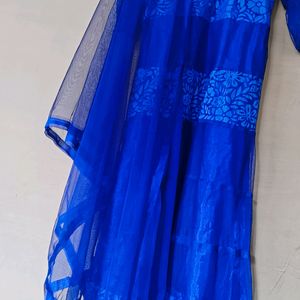 PRETTY BLUE LONG DRESS FOR WOMEN