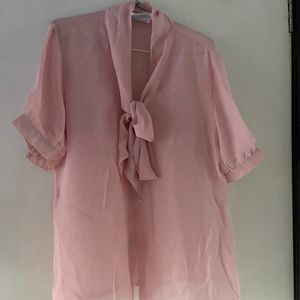 Light pink Sheer Shirt Top