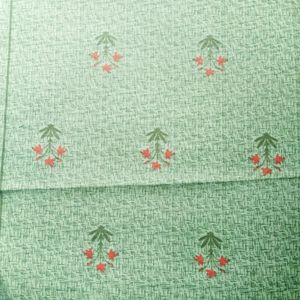 Trendy Green Cotton Dress Material With Dupatta