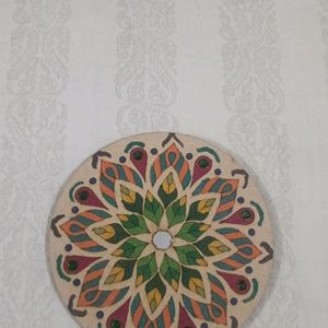 3 Wooden Rangoli Patch 4"