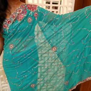 💙 Women Chiffon Saree 💙