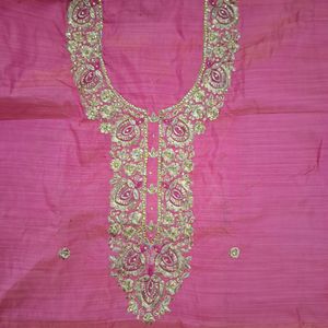 Pink Silk Blend Kurta Material