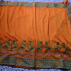 Beutiful Embroidery Work Saree